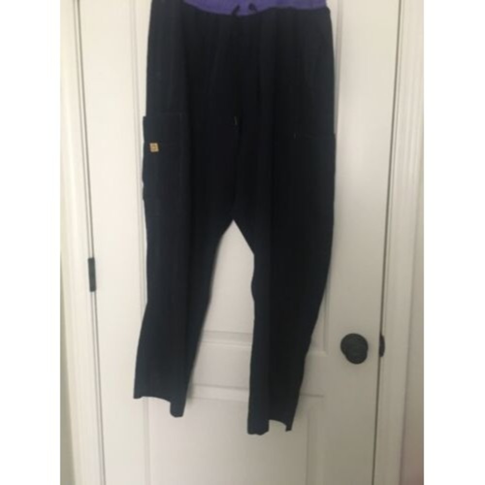 1 Pc Spread Good Cheer Womens Drawstring Scrub Pants Size 3X Scrub Blue Purple